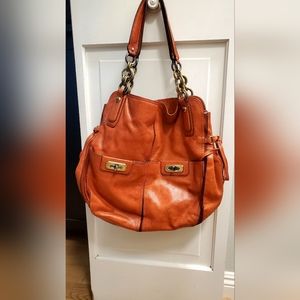 Coach Chelsea Flagship Sunset Leather Large Satchel